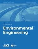 Journal of Environmental Engineering cover with an image of a reservoir on a blue background. The journal title, Environmental Water Resources Institute logo, and ASCE logo are also on the cover.